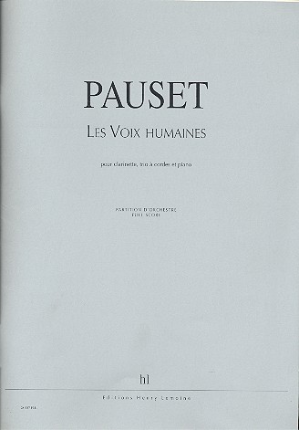 Les Voix Humaines pour clarintette,