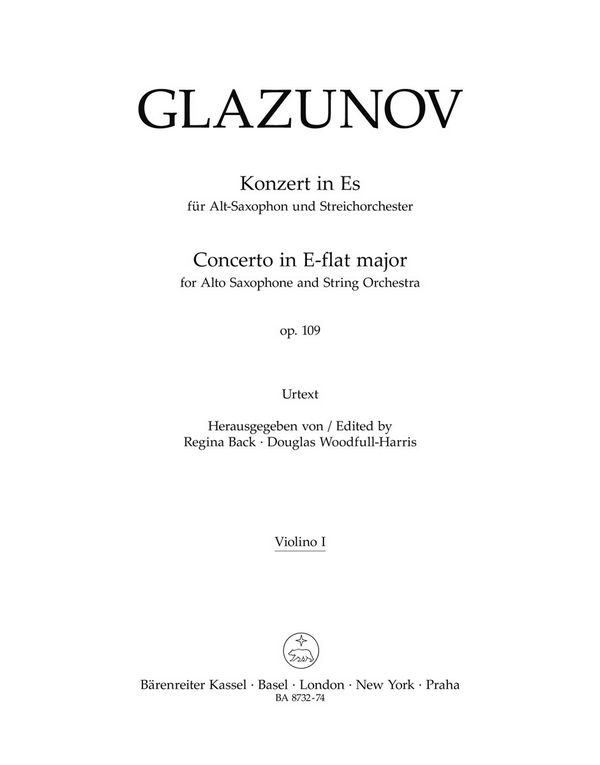 Konzert Es-Dur op.109 für Altsaxophon