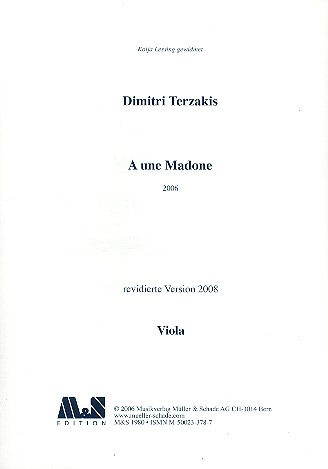 A une Madonne für Kammerorchester