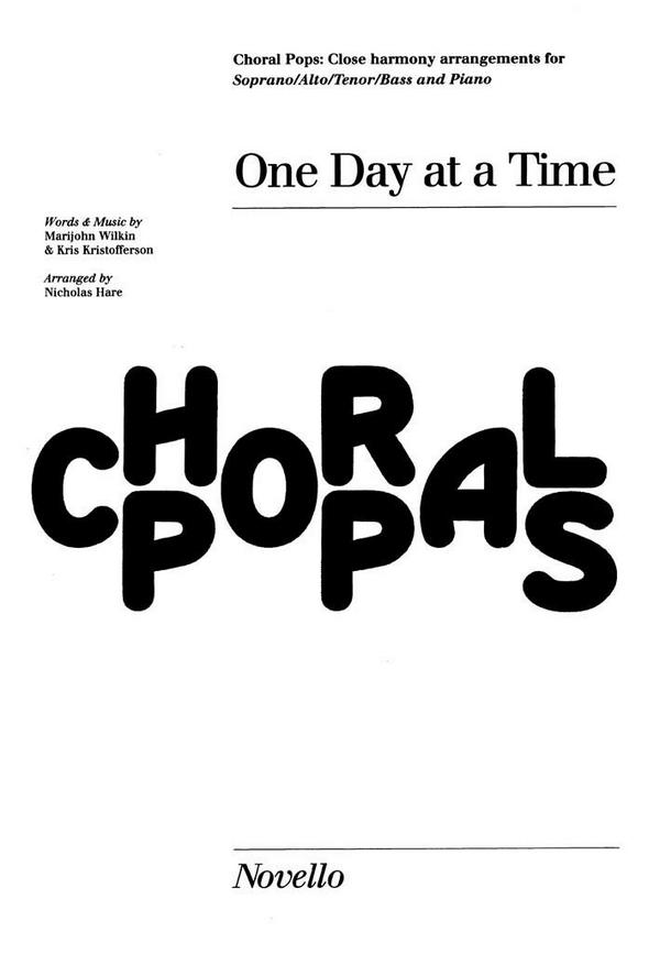 One Day at a Time for mixed chorus and