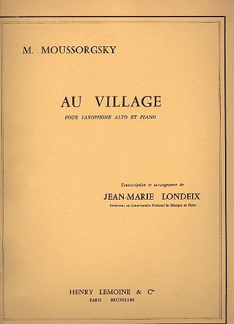 Au Village pour saxophone alto et
