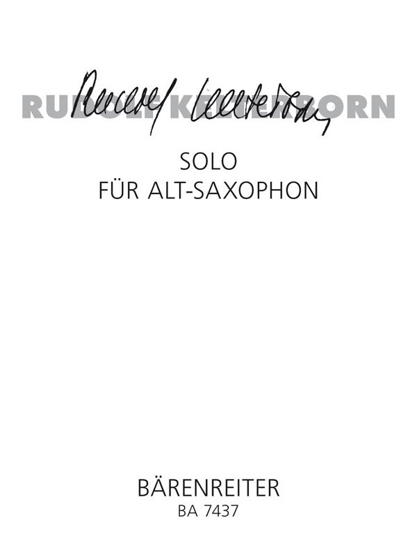 Solo für Atsaxophon