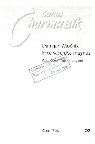 Ecce sacerdos magnus für gem Chor