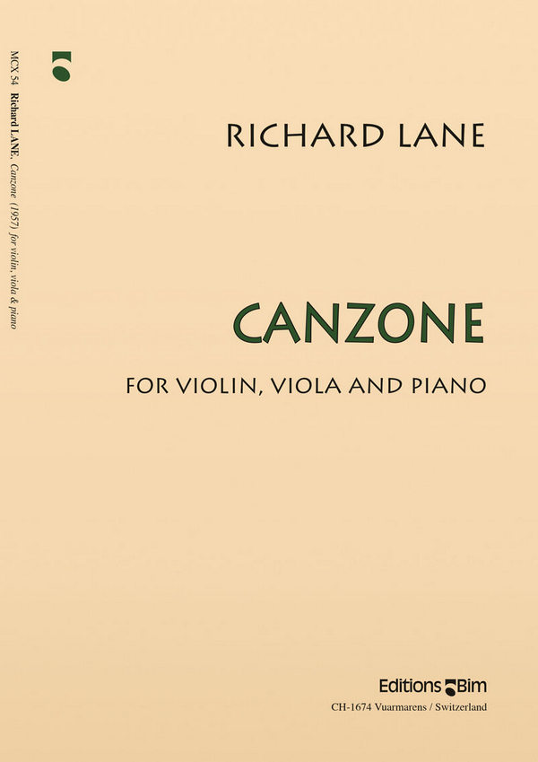 Canzone für Violine, Viola und Klavier