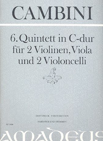 Quintett C-Dur Nr.6 für 2 Violinen,