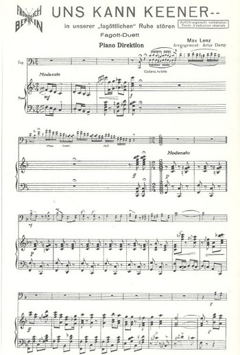 Uns kann keener für 2 Fagotte