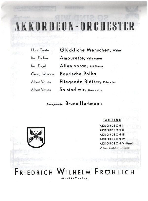 So sind wir für Akkordeonorchester