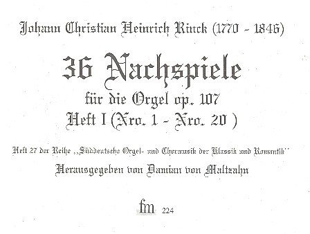 36 Nachspiele op.107 Band 1 (Nr.1-20)