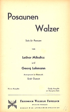 Posaunenwalzer: für Blasmusik