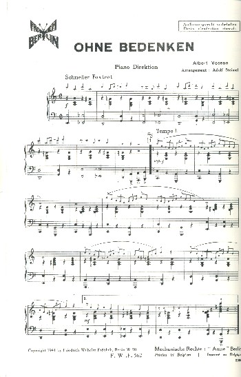 Ohne Bedenken: für Salonorchester