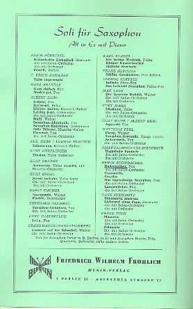 Budenzauber für Altsaxophon