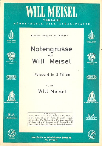 Notengrüße von Will Meisel