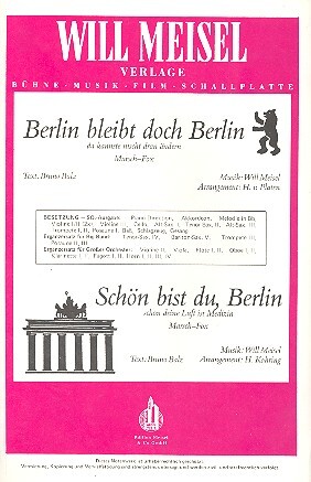 Berlin bleibt doch Berlin  und  Schön bist du, Berlin