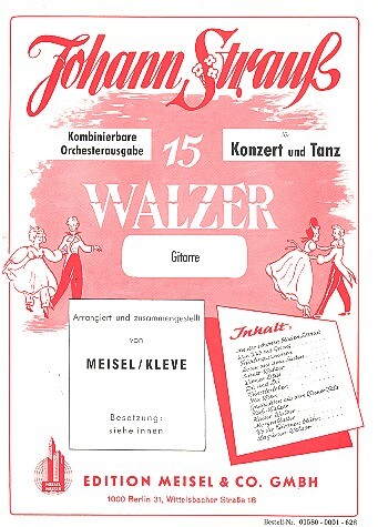 15 Walzer von Strauß für Konzert und Tanz