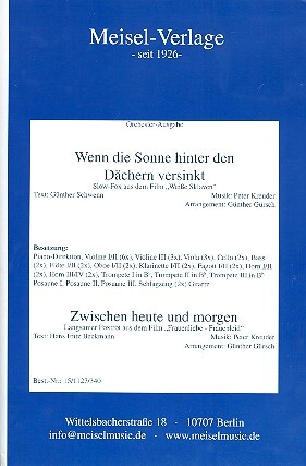 Wenn die Sonne hinter den Dächern versinkt und  Zwischen heuet und morgen