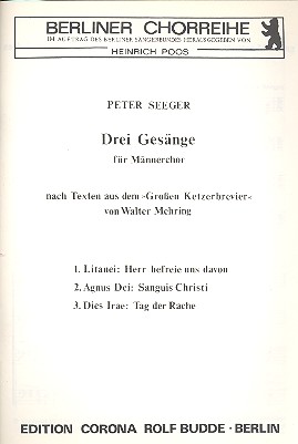 Drei Gesänge . für Männerchor