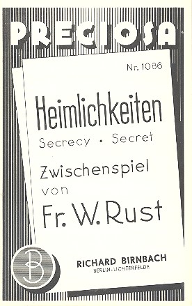 Heimlichkeiten: für Salonorchester