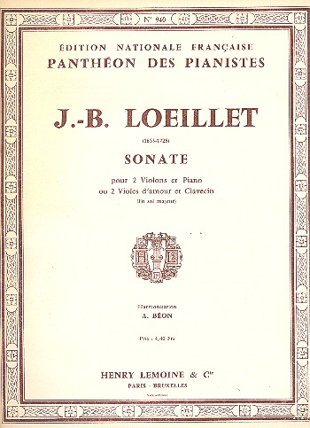 Sonate sol majeur pour