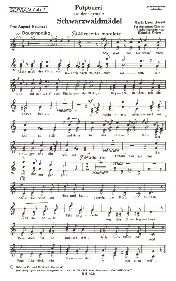 Schwarzwaldmädel-Potpourri