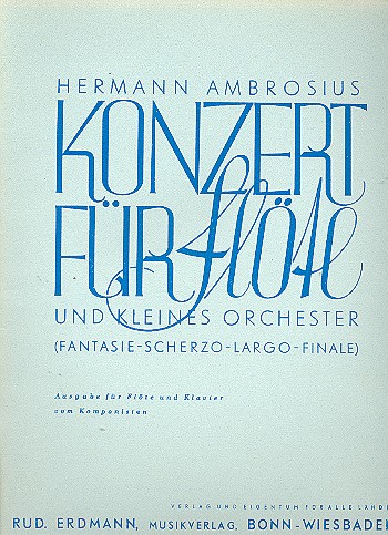 Konzert F-Dur für Flöte und Orchester