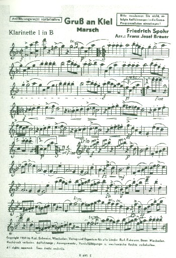 Jägermarsch und Gruß an Kiel