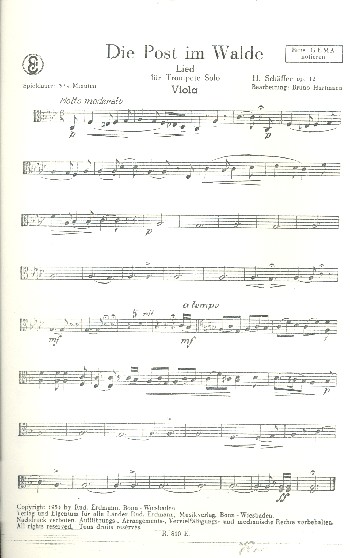 Die Post im Walde op.12: