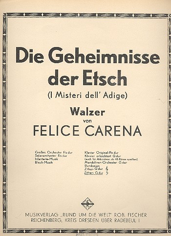 Die Geheimnisse der Etsch (G-Dur)