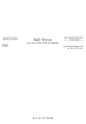 Ballszene: für Salonorchester