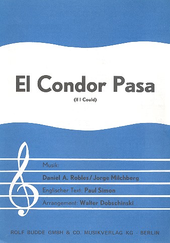 El condor pasa: für Klavier