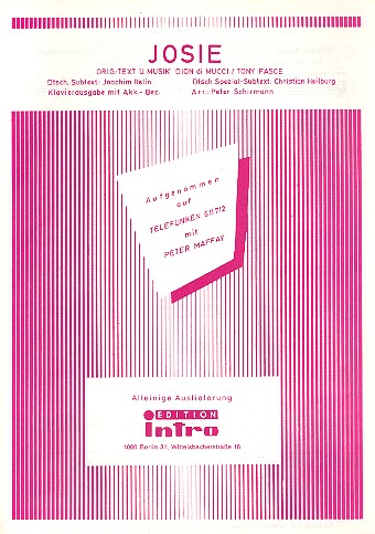 Josie: Einzelausgabe