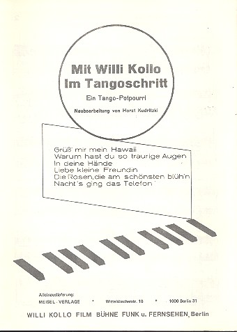 Mit Willi Kollo im Tangoschritt: