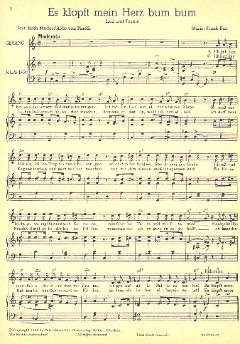 Es klopft mein Herz bum bum  und