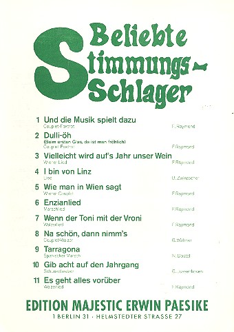 Beliebte Stimmungsschlager