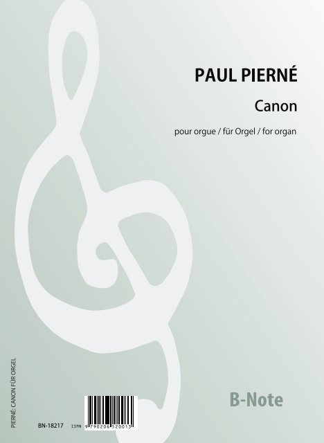 Canon für Orgel