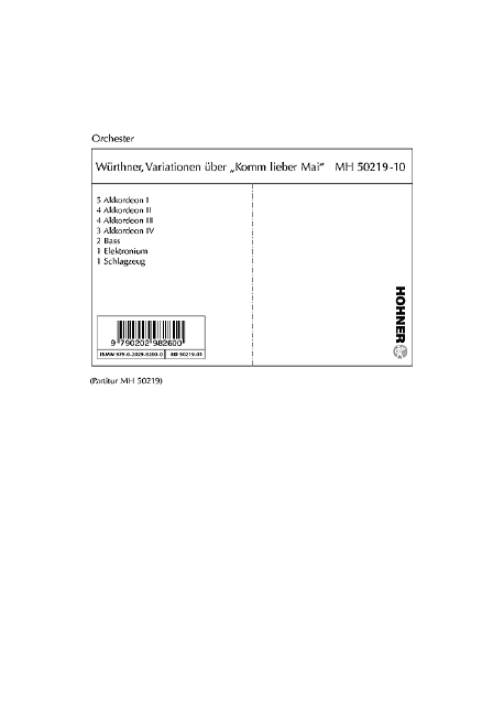 Variationen über ""Komm lieber Maí""