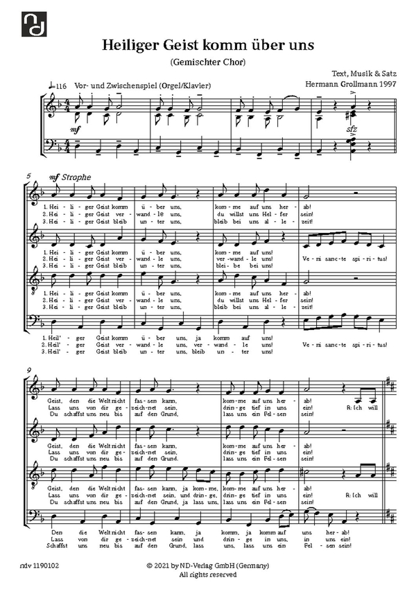 Heiliger Geist komm über uns