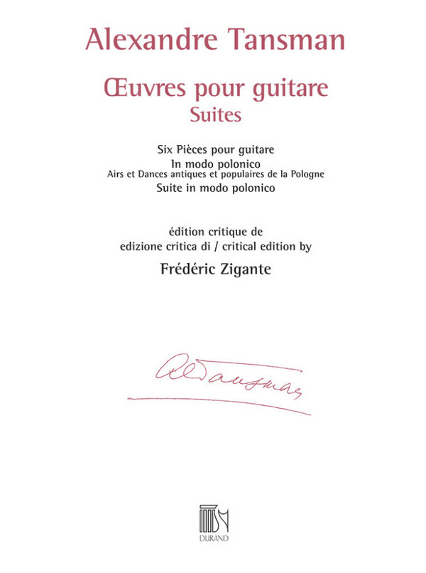 ?uvres pour guitare - Suites