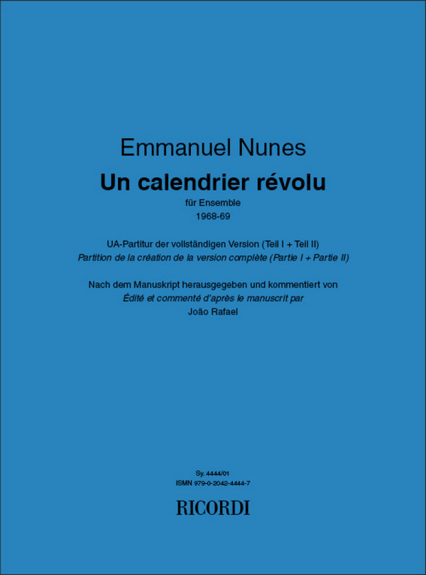 Un calendrier révolu