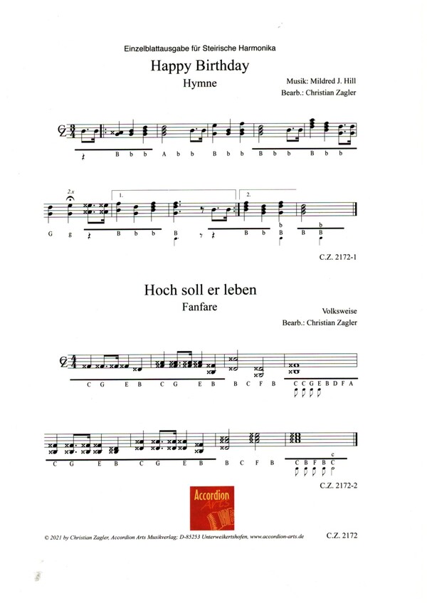 2 Geburtstagslieder  und  Ein Prosit