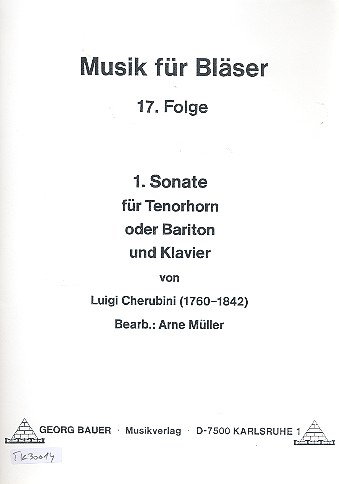 Sonate Nr.1 für Tenorhorn (Bariton)