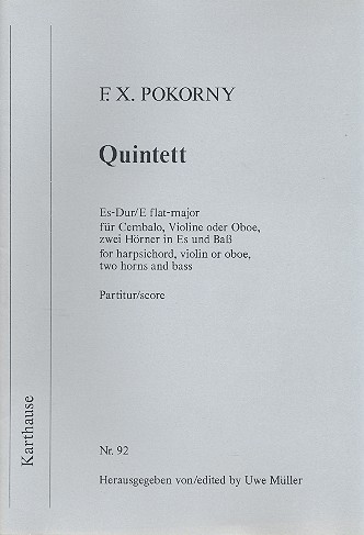 Quintett Es-Dur für Cembalo, Violine (Oboe),