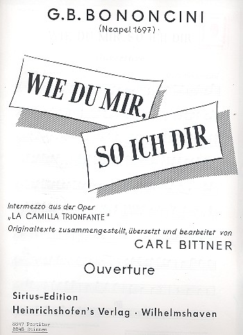 Wie du mir so ich dir aus La Camilla