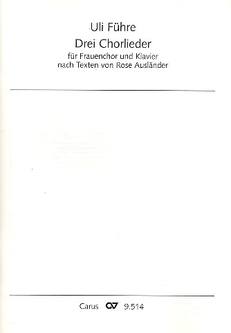 3 Chorlieder für Frauenchor und Klavier