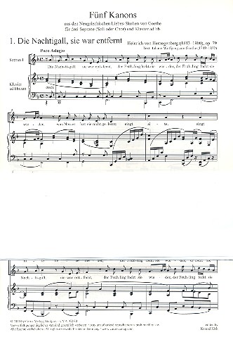 5 Kanons für gem Chor und Klavier
