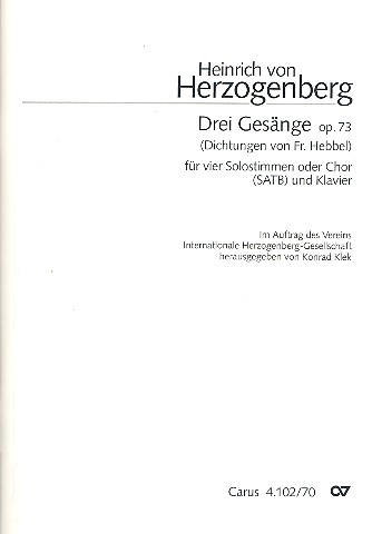 3 Gesänge op.73 für gem Chor und