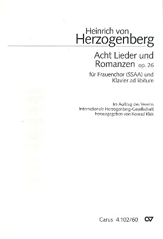 8 Lieder und Romanzen für Frauenchor