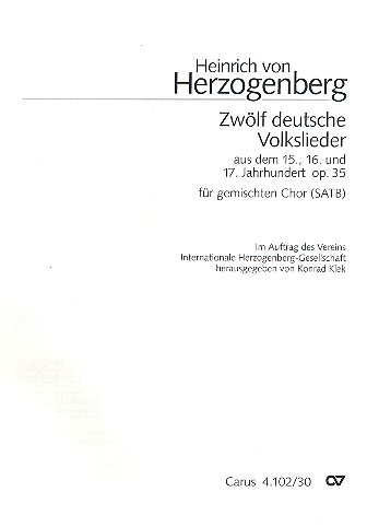 12 deutsche Volkslieder op.35