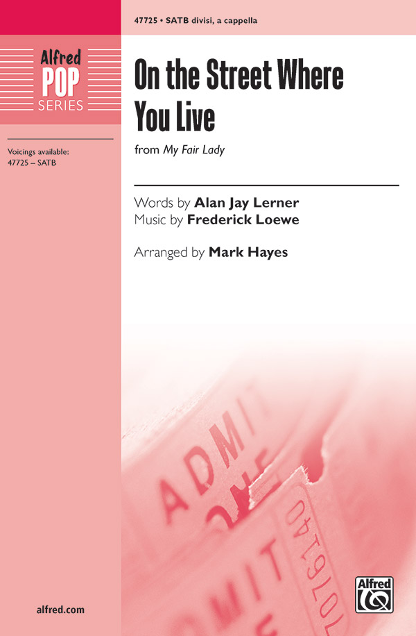 On the Street Where You Live SATB A Cap