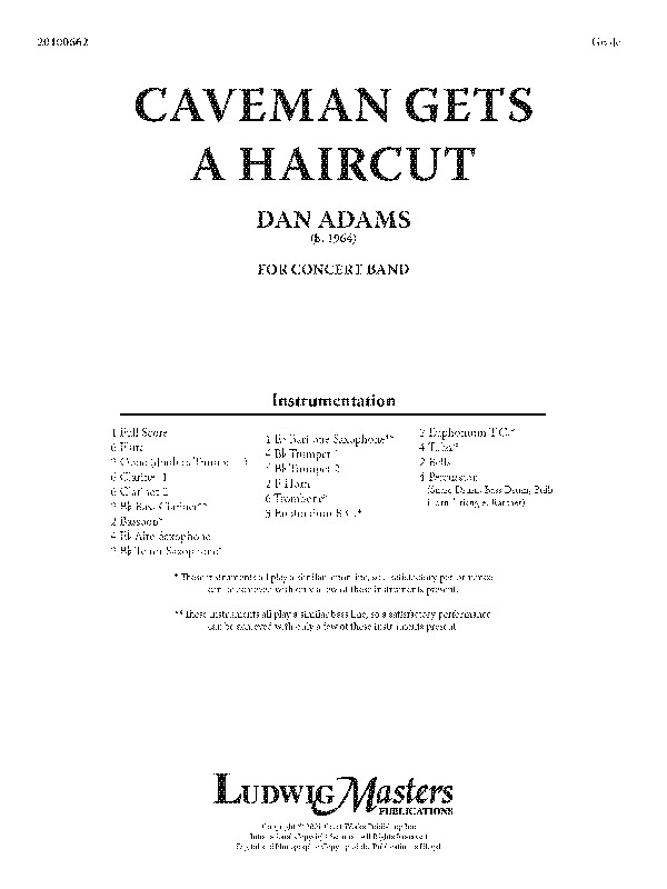 Caveman Gets A Haircut (c/b)