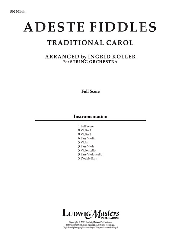 Adeste Fiddles (s/o score)
